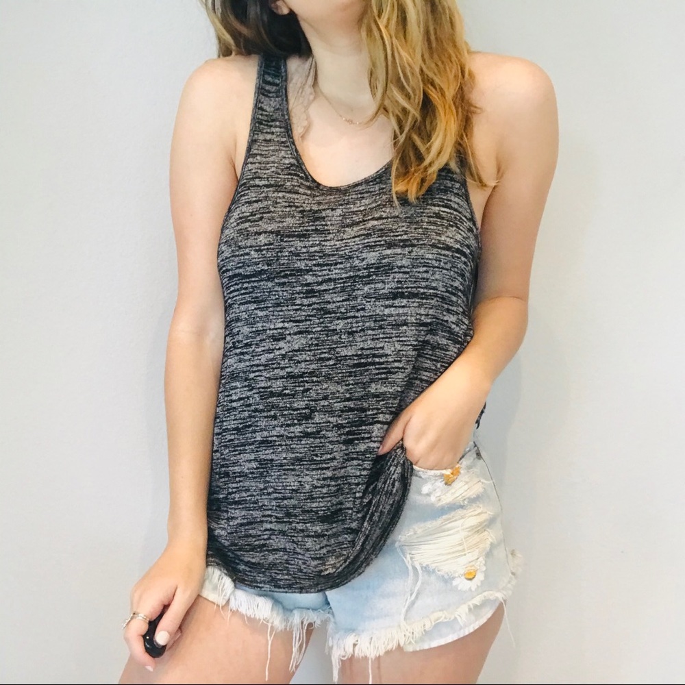 Rag & Bone Gray heather back tank top - Picture 3 of 7
